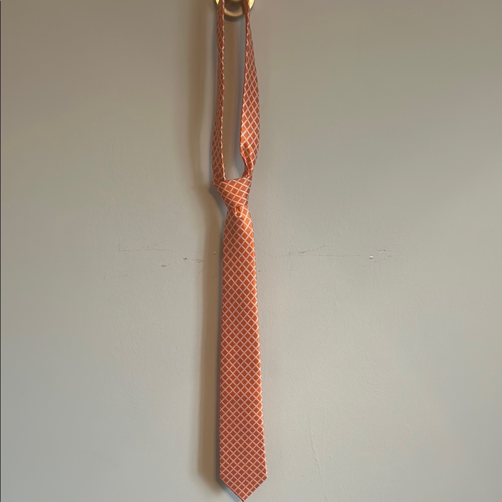 Orange Diamond Pattern Tie